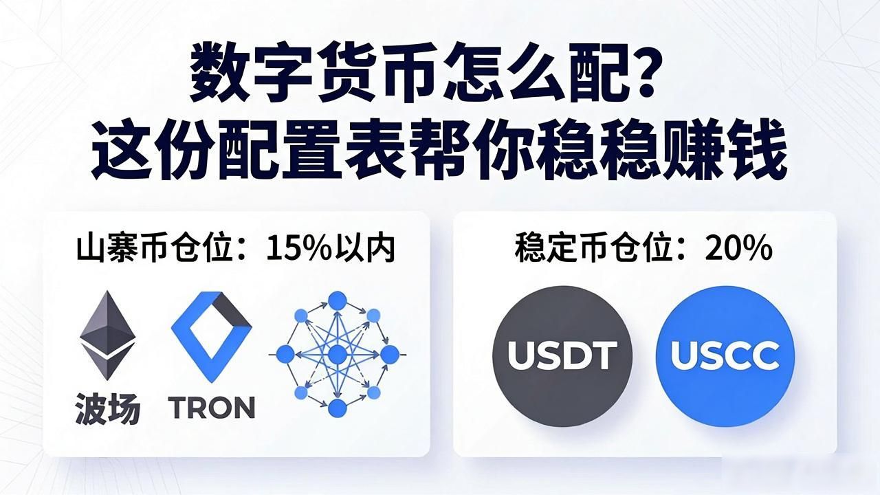 比特币以太坊山寨币稳定币投资组合_数字货币配置策略_数字货币配置表