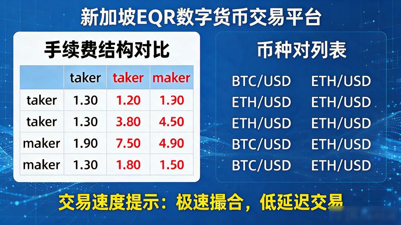eqr手续费结构币种对出金速度评估_新加坡数字资产交易平台PSA牌照验证_新加坡eqr数字货币交易平台