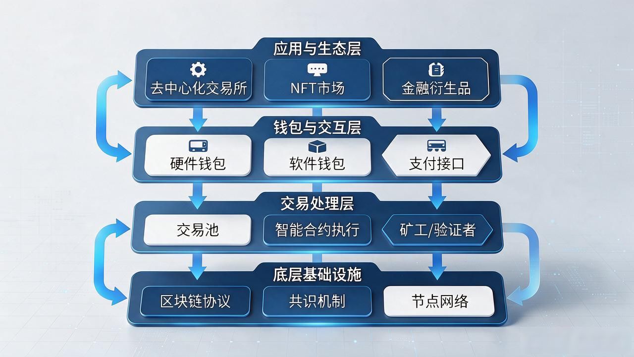 数字货币架构图片_技术链路图设计_数字货币系统拓扑图