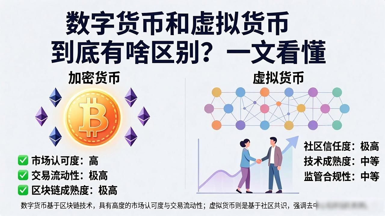 数字货币和虚拟货币的区别 法币数字货币与加密货币的差异 普通用户如何区分数字货币和虚拟货币_数字货币包涵虚拟货币
