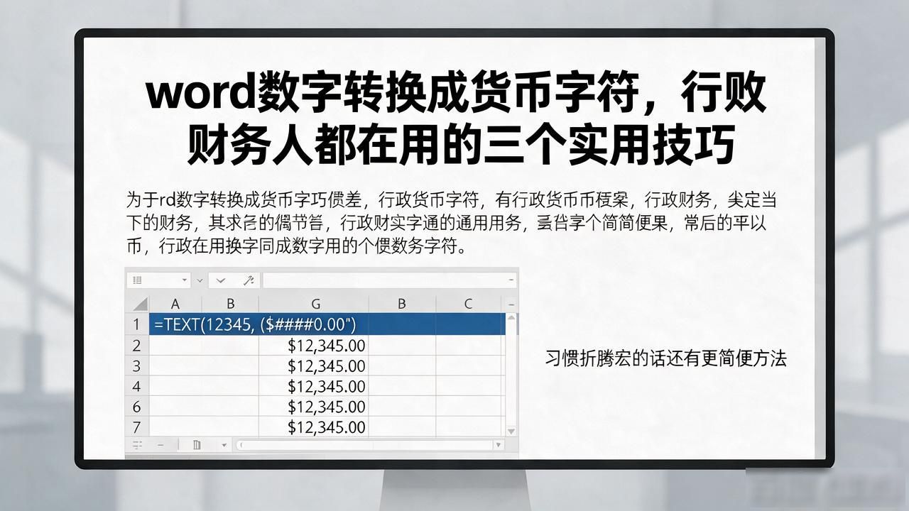 VBA宏实现快速转换_Word转换数字为大写金额_word数字转换成货币字符