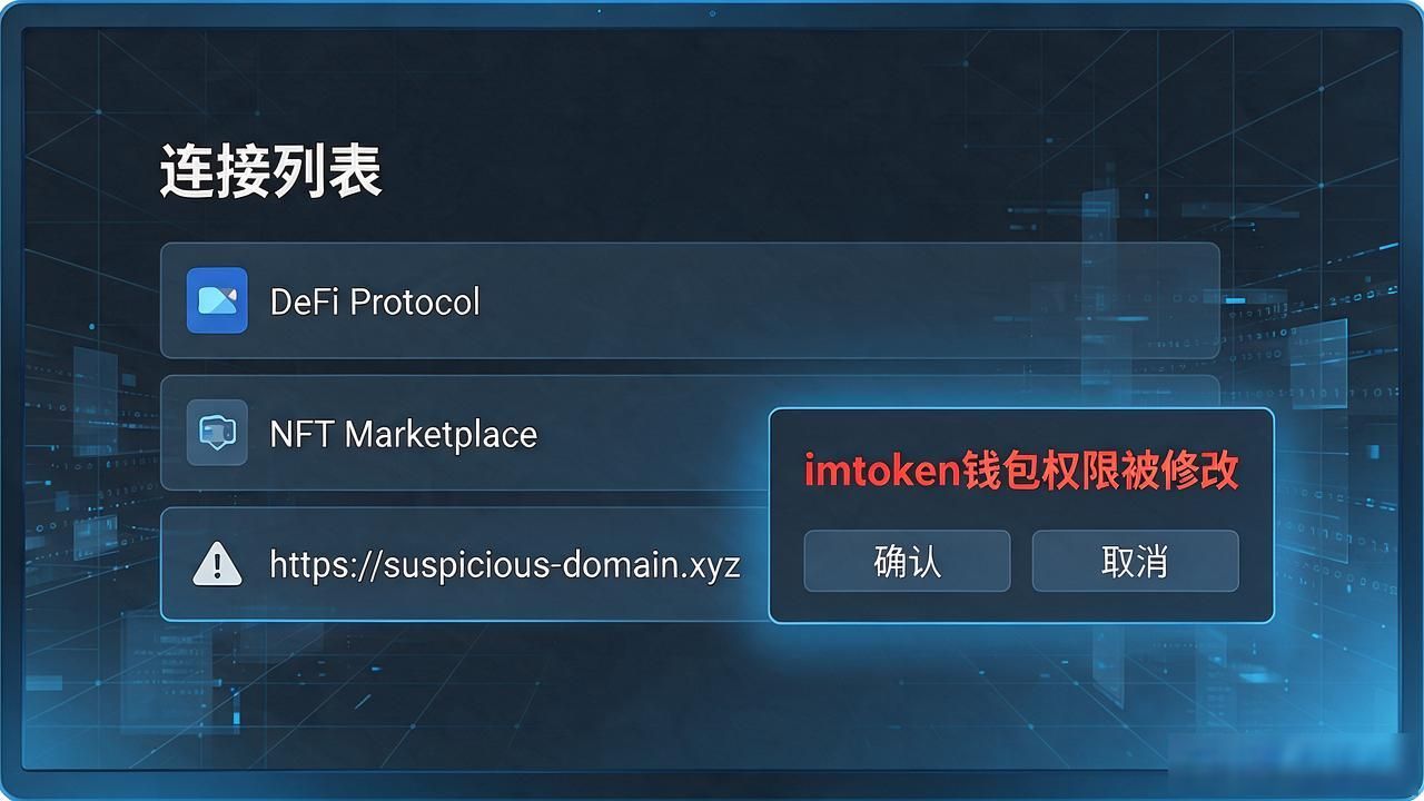 imToken 授权额度变更_imtoken钱包权限被修改_dApp 连接记录异常