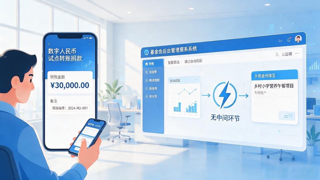 数字货币试点转账捐款_数字人民币公益捐款流程_数字人民币捐款转账试点
