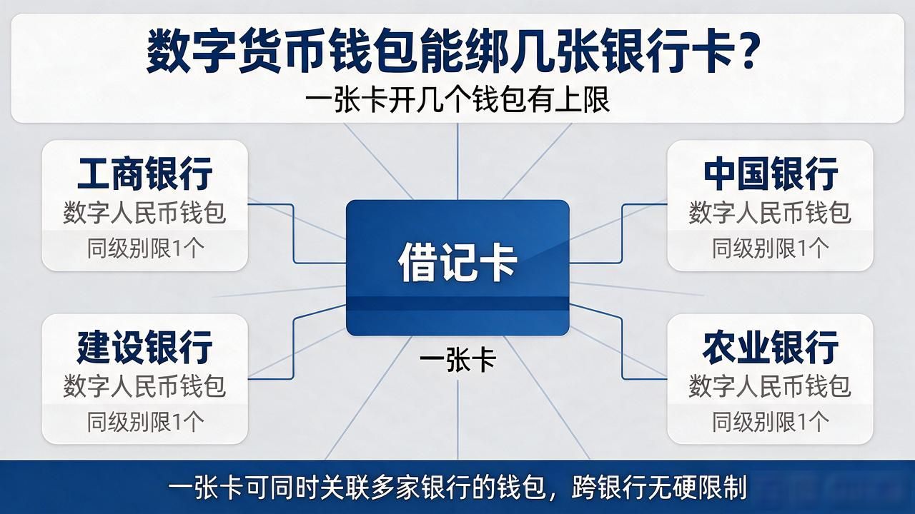 数字货币银行卡张数_数字人民币一张卡关联多少钱包_数字人民币钱包绑卡数量限制