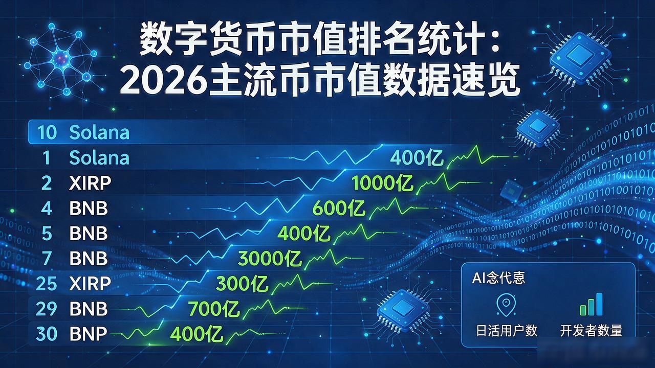 主流币种流通市值统计与头部效应解读_2026年数字货币市值排名及市场格局分析_数字货币市值排名统计